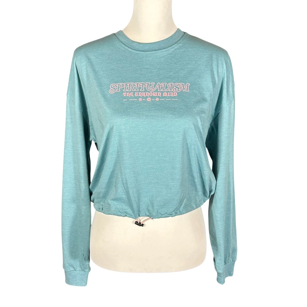 Urban Outfitters BDG Long Sleeve NWT Womens S Turquoise Spiritualism Graphic Top